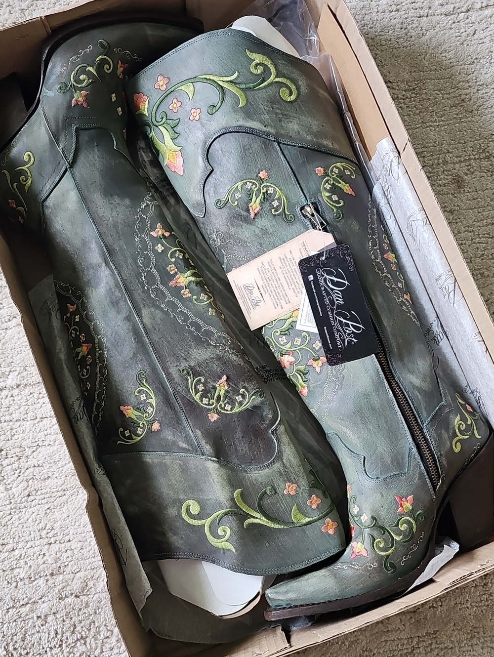 Dan Post DP3281 Flower Child - Floral Embroidered Cowboy Boots